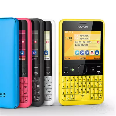 Original Nokia Asha 210 GSM Unlocked QWERTY Keyboard Wifi Dual SIM Cell Phone • $29.44