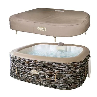 Inflatable Hot Tub Spa CleverSpa Sorrento 140 Jet 6 Person Slate Print - Used #1 • £310