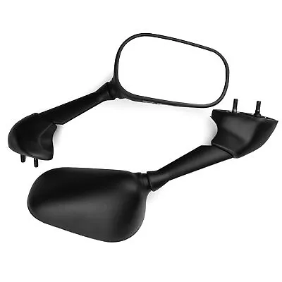 Black Motorcycle Mirrors Left & Right For 2006-2007 Yamaha R6 / YZF-R6R • $24.99