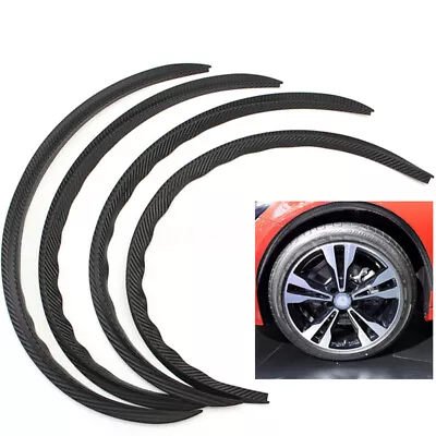 US Carbon Fiber Style Wheel Eyebrow Arch Trim Lips Fender Flares Protector • $32.24