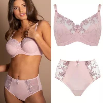 £22.88 • Buy Pour Moi Imogen Rose Embroidered Full Cup Bra Or Deep Brief Soft Pink/Taupe