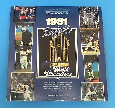 LA DODGERS 1981 WORLD CHAMPIONS LP Record Narrated By Vin Scully • $7.25
