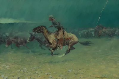 The Stampede By Frederic Remington Vintage Western Giclee Art Print + Ships Free • $89.10