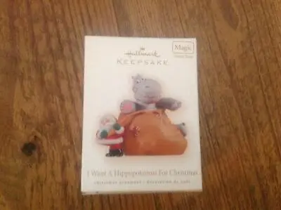 Hallmark Keepsake Ornament I Want A Hippopotamus For Christmas Magic 2009 Santa • $29.99