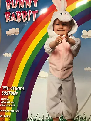 Baby White Bunny Rabbit Costume. Super-soft  Jumpsuit. Approx. 12-18 Months • £13.99