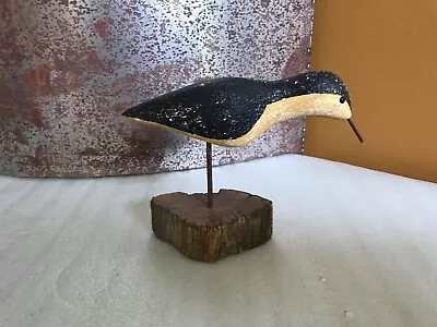 $19.99 • Buy Vintage Carved Wood Folk Art Shore Bird-Rustic Decoy Decor Richard Morgan 1980