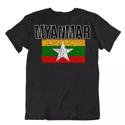 Flag T-Shirt Myanmar Fashion Country Souvenir Gift Tee Pride Logo • $24.94