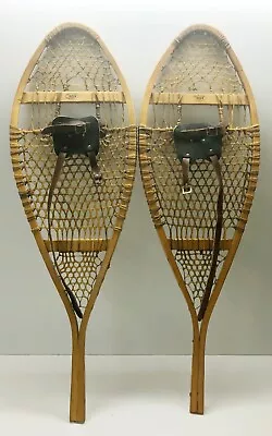 Old Antique Vintage 14  X 42  FABER Snowshoes Usable Or Decor A-1 Condition. • $129.99