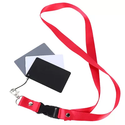 3 In 1 18% Digital Photography Exposure Color Gray/White/Black Balance Card NEW • £3.80