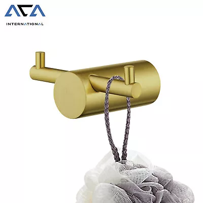 ACA Gold Single/Double Towel Rail Rack Bar Bath Shelf Toilet Paper Holder Wall • $21.99