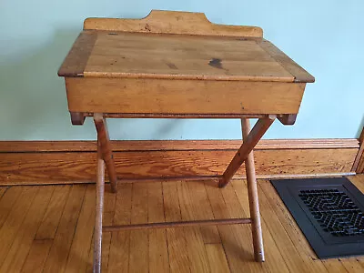 Vintage Hitchcock Style Folding Childs Slant Top Desk Paris Mfg Co. ME • $99.99