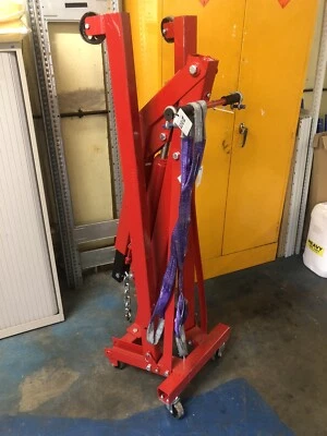 £175 • Buy Hilka Engine Crane 1 Tonne Folding Mobile Adjustable Hydraulic Hoist Lift Stand