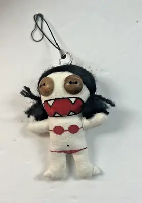 Manifestation Voodoo Mini 3  Female Doll Black Hair Red Bikini Button Eyes • $7.16