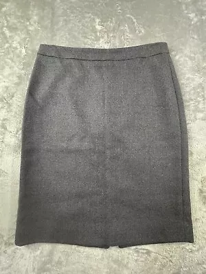 J. Crew Pencil Skirt Knee Length Lined Women's Size 10 Zipper 100% Wool Gray • $15