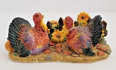 Turkeys Thanksgiving Autumn Fall Decorative Resin Small Figurine • $6.99