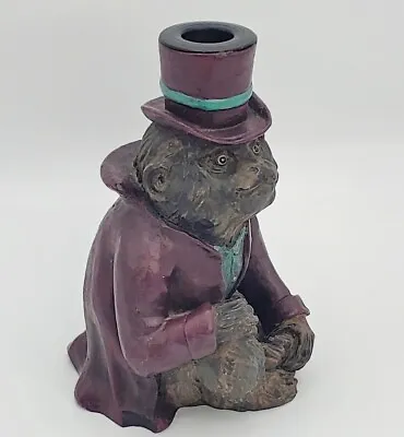 Vintage Resin Formal Dressed With Top Hat Monkey Candlestick Holder  • $15