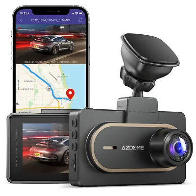 $69.99 • Buy AZDOME Dash Vehicle Cam 2K 1440P Single Front WIFI GPS Night Vision Dash Camera