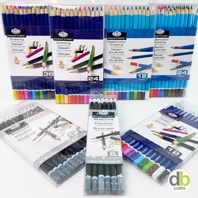 Royal Langnickel Essential Artists Water Colouring Sketching Drawing Pencil Sets • £3.75