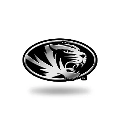 Missouri Tigers Logo 3D Chrome Auto Decal Sticker 4x2 Inches Rico Mizzou Oval • $12.99