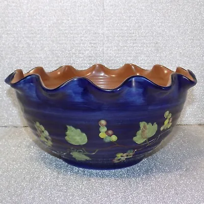 Design Pac Inc. Pottery Ruffled Bowl 10.5  Microwave Dishwasher Safe • $36