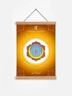 Sacral Chakra A3 Poster With Mantra And Affirmation | Swadhisthana • £15.15