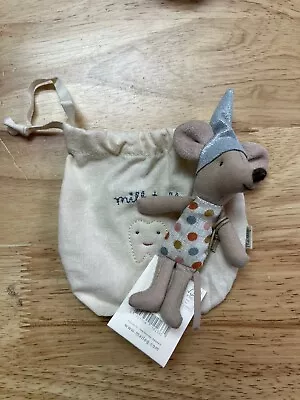 Maileg Little Tooth Fairy Mouse With Tooth Bag NWT • $45