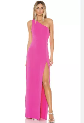 Majorelle XS Gia Thigh High Slit One Shoulder Formal Gown Dress Barbiecore K8 • $75