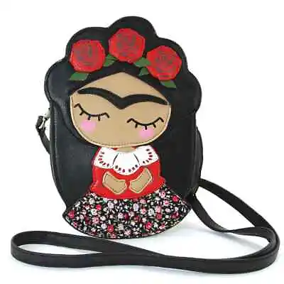 Frida Kahlo Handbag Purse Crossbody Mexican Artist Art Rose Flower Whimsy Gift • $33.29