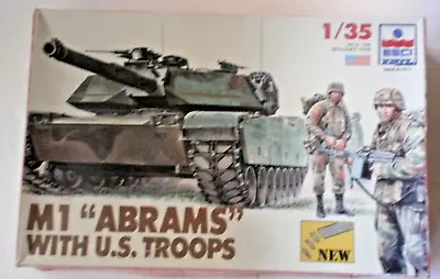 ESCI ERTL 5029 M1 Abrams With U.S. Troops 1/35 Scale NO INSTRUCTIONS • $39.99