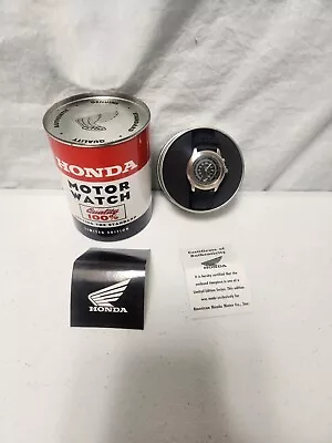 Honda Motorcycle Limited Edition Racing Watch Made In Japan New With Oil Can • $85