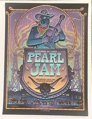 Pearl Jam Poster Munk One 2022 Oklahoma City S/E • $90