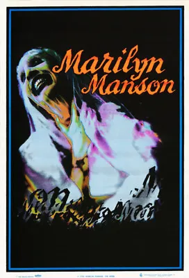 Poster:music: Marilyn Manson - The Bride- Blacklight & Flocked - #1724f • $42.97