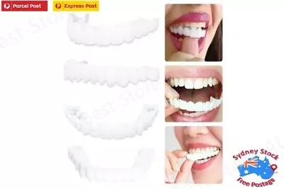 Snap On Bottom /Upper Lower False Teeth Dental Veneers Dentures Fake Tooth Smile • $9.96