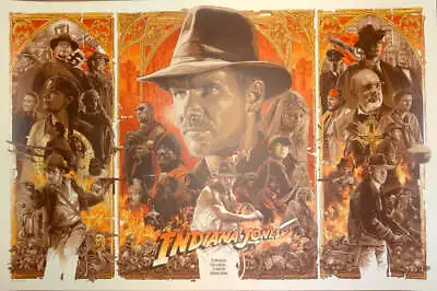 Gabz - Indiana Jones Trilogy Print Poster Mondo Artist Bottleneck • $399.99