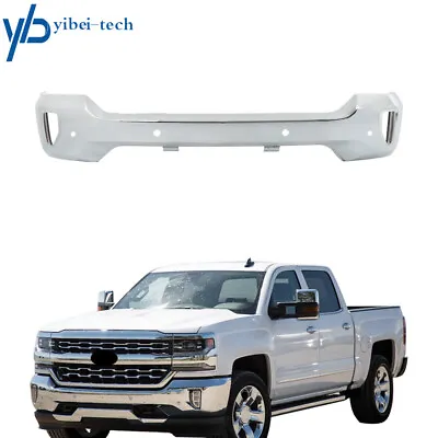 Chrome Steel Front Bumper For 2016-2018 Chevrolet Silverado 1500 W/Sensor Holes • $310.75