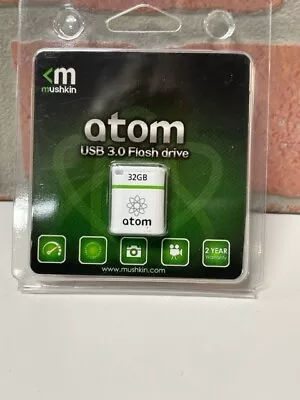 Mushkin Enhanced Atom Series USB 3.0 Flash Drive (MKNUFDAM32GB) USB BackUp Drive • $4.99