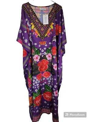 Caftans For Women Long Kimono & Maxi Style Loungewear Teen Free Size UK 10-20 • £4.90