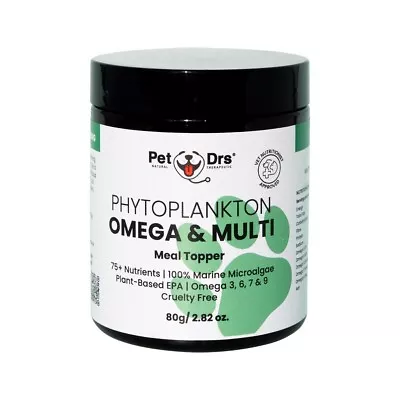 Pet Drs Phytoplankton Omega & Multi Meal Topper 80g • $40.95