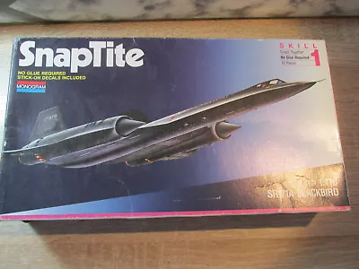 1/110  Monogram SR-71A Blackbird Built From  SNAP TITE KIT #1109 Vintage 1984 • $15.95