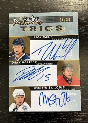 2007-08 UD OPC Premier Signature Trios Nash / Heatley / St. Louis /35 • $74.99