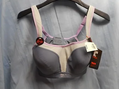 Panache Underwire Sports Bra Grey Size 38dd Uk 38dd Ultimate Support • £28.60