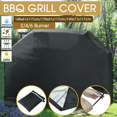 BBQ Cover 2/4/6 Burner Waterproof Outdoor Gas Charcoal Barbecue Grill Protector • $20.39