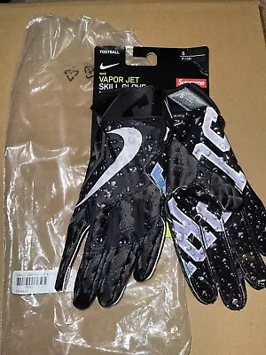 FW18 Supreme X Nike Vapor Jet 4.0 Football Gloves Size Small S Black Glove  • £90