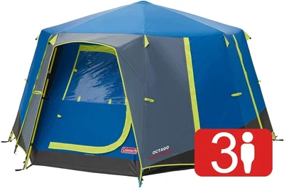 £292.99 • Buy Coleman Tent Octago, 3 Man Ideal For Camping In The Garden, One, Blue 