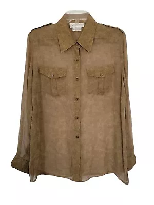 Vera Cristina Silk Women's Sz M Shirt LS • $69.99