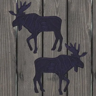 Black Moose Embroidered Patch — 2-pack — Iron On • $5.88