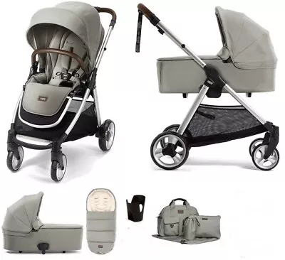 Mamas & Papas Flip XT2 Pushchair & Carrycot + Extras Sage Immaculate Hardly Used • £395