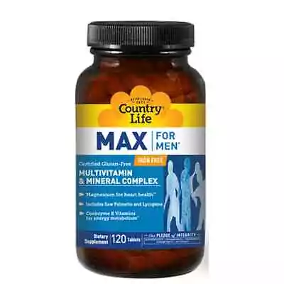 Country Life Max For Men Multivitamin And Mineral 120 Tabs • $37.72