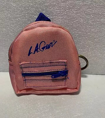LA Gear Mini Backpack Coin Purse Keychain Pink & Blue Vintage 1980’s • $16