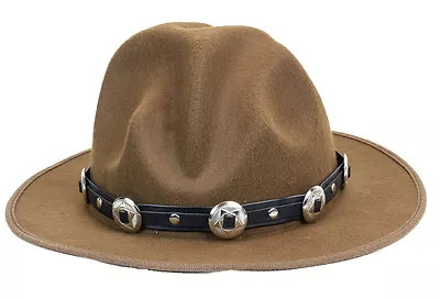 Mountie Hat Round Concho Wool Top Hat Premium Quality Party On! • $18.99